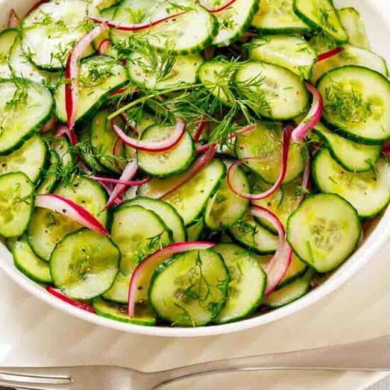 Cucumber Dill Salad with Red Onion - Recipe photo by Lowcarb-nocarb