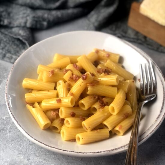 Rigatoni Carbonara - Recipe photo by Keeping It Simple Italian