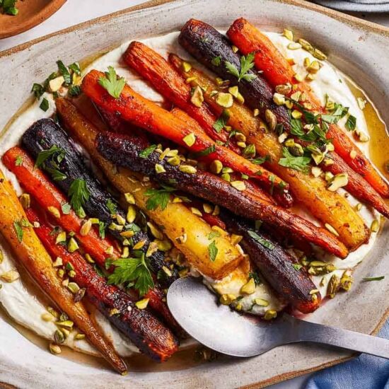 Harissa Roasted Carrots - Recipe photo by foolproofliving.com