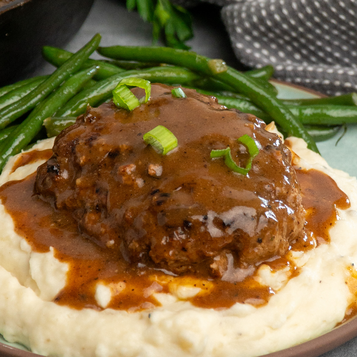 Salisbury Steak - Recipe photo by The Cooking Duo