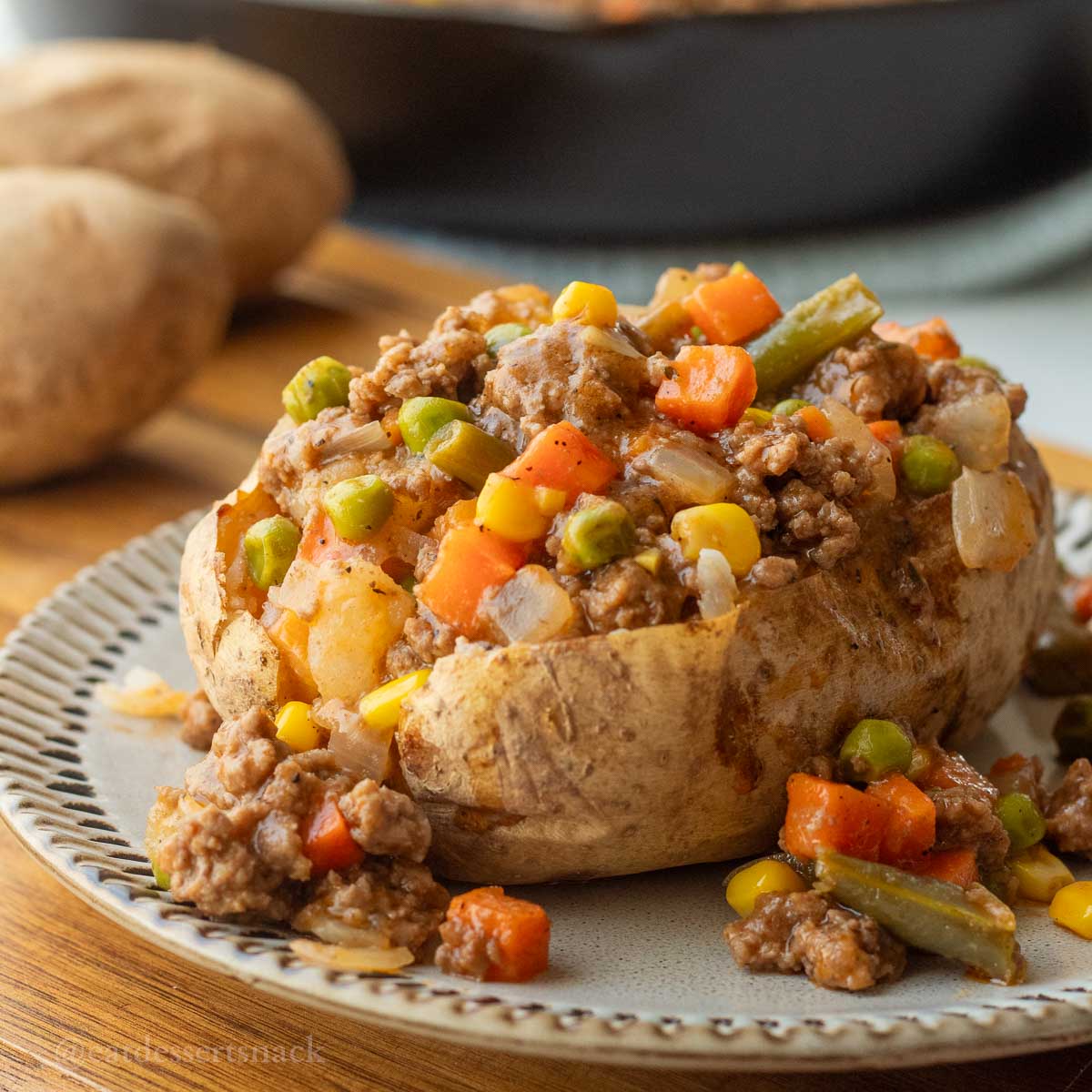 Shepherd's Pie Baked Potatoes - Recipe photo by eatdessertsnack