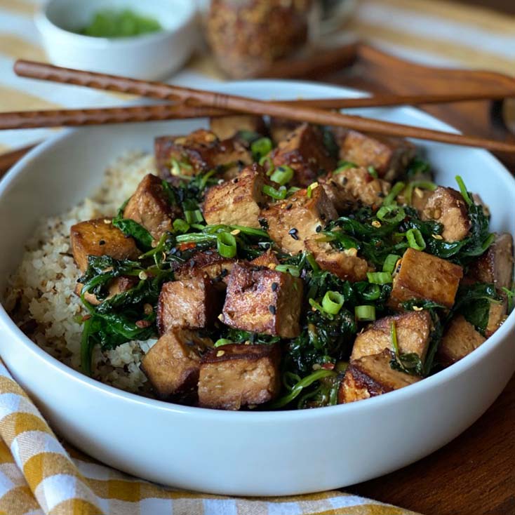 Tofu & Spinach Stir Fry - Recipe photo by pestoandpotatoes