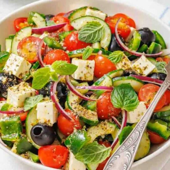Tomato and Cucumber Salad with Feta - Recipe photo by Lowcarb-nocarb