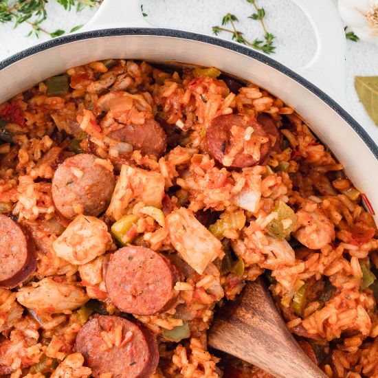 Dutch Oven Jambalaya - Recipe photo by theheirloomskillet