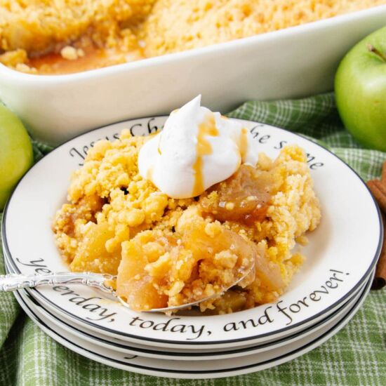 Warm Apple Cobbler Recipe With Cake - Recipe photo by Intentional Hospitality