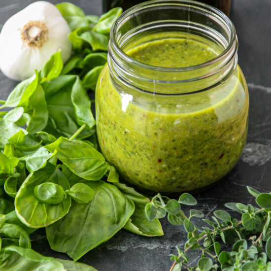 Basil Chimichurri Sauce - Recipe photo by the food blog