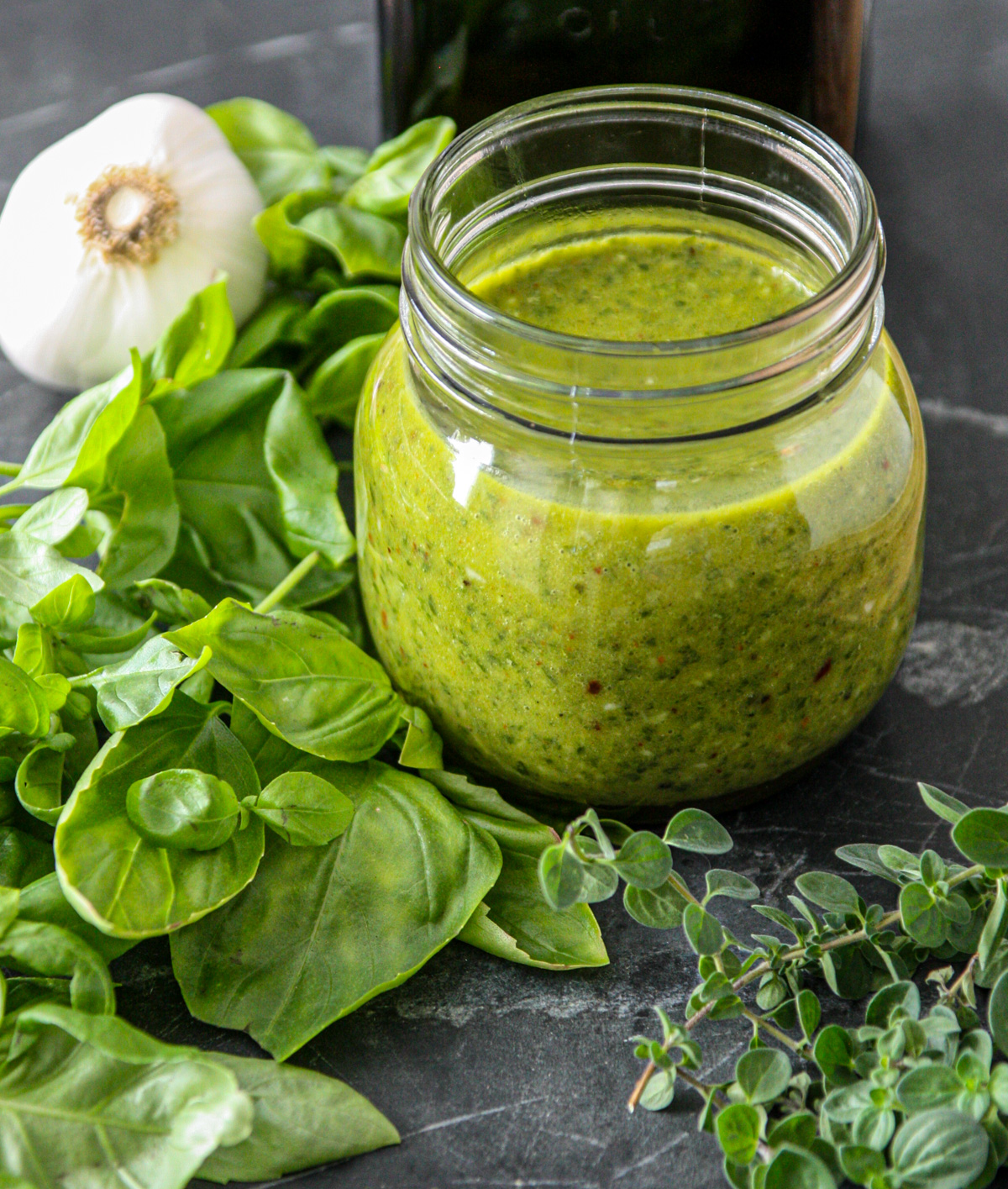 Basil Chimichurri Sauce - Recipe photo by the food blog