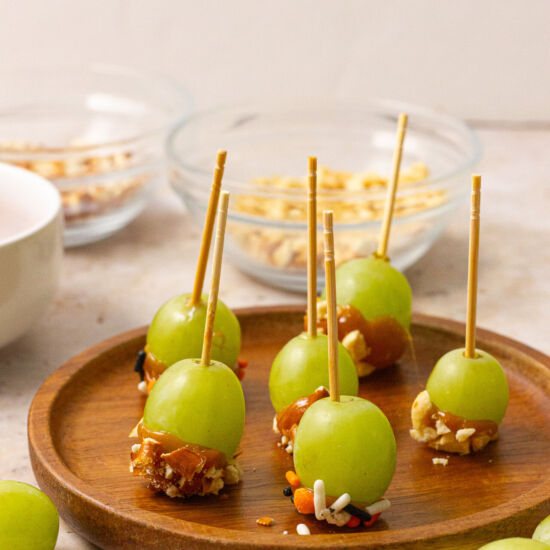 Dipped Caramel Apple Grapes - Recipe photo by healthdownsouth