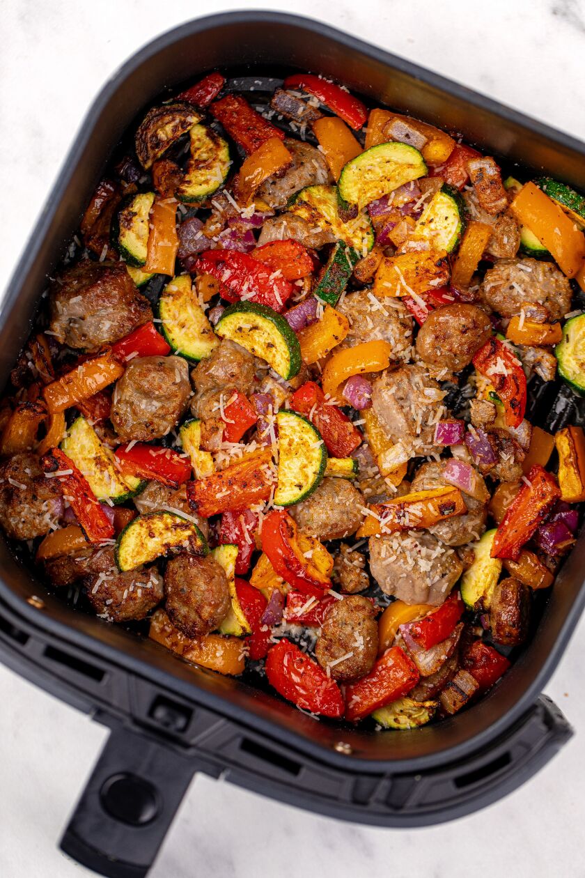 Air Fryer Sausage and Veggies - Recipe photo by dashfordinner