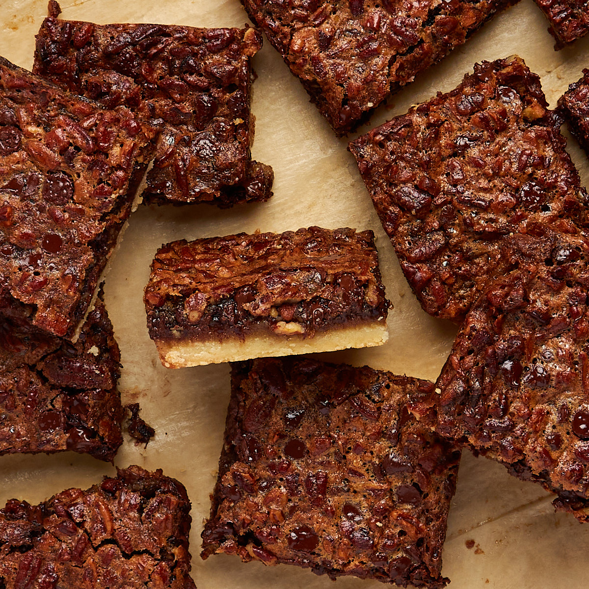 Chocolate Pecan Pie Bars - Recipe photo by casualepicure
