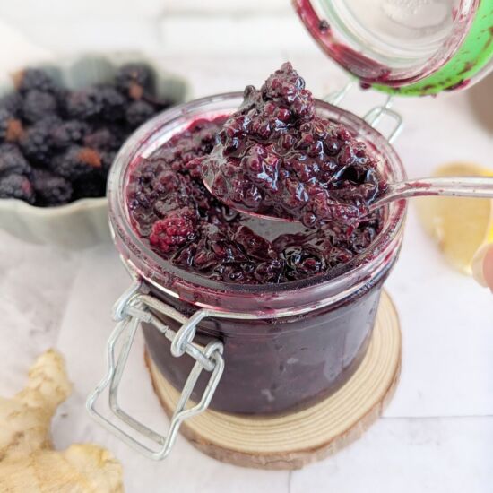 Blackberry Ginger Compote - Recipe photo by Dishing Out Plants
