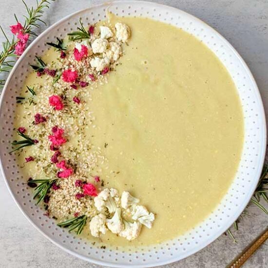 Creamy Cauliflower Soup - Recipe photo by themediterraneanfoodie