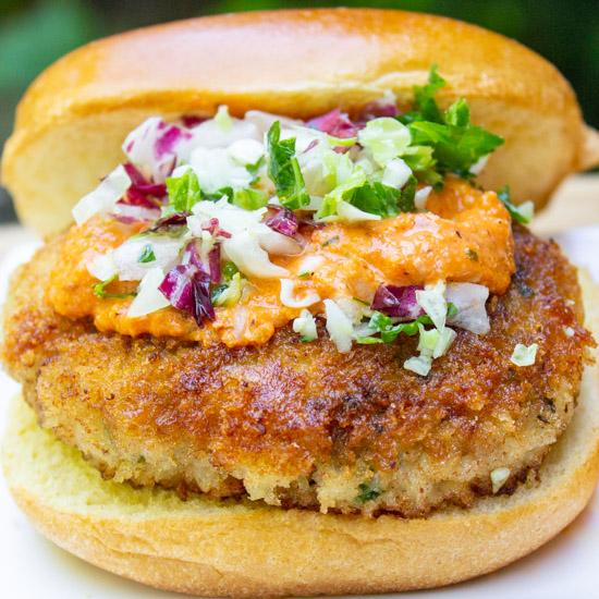 Crispy Ground Chicken Burgers - Recipe photo by Two Kooks In The Kitchen