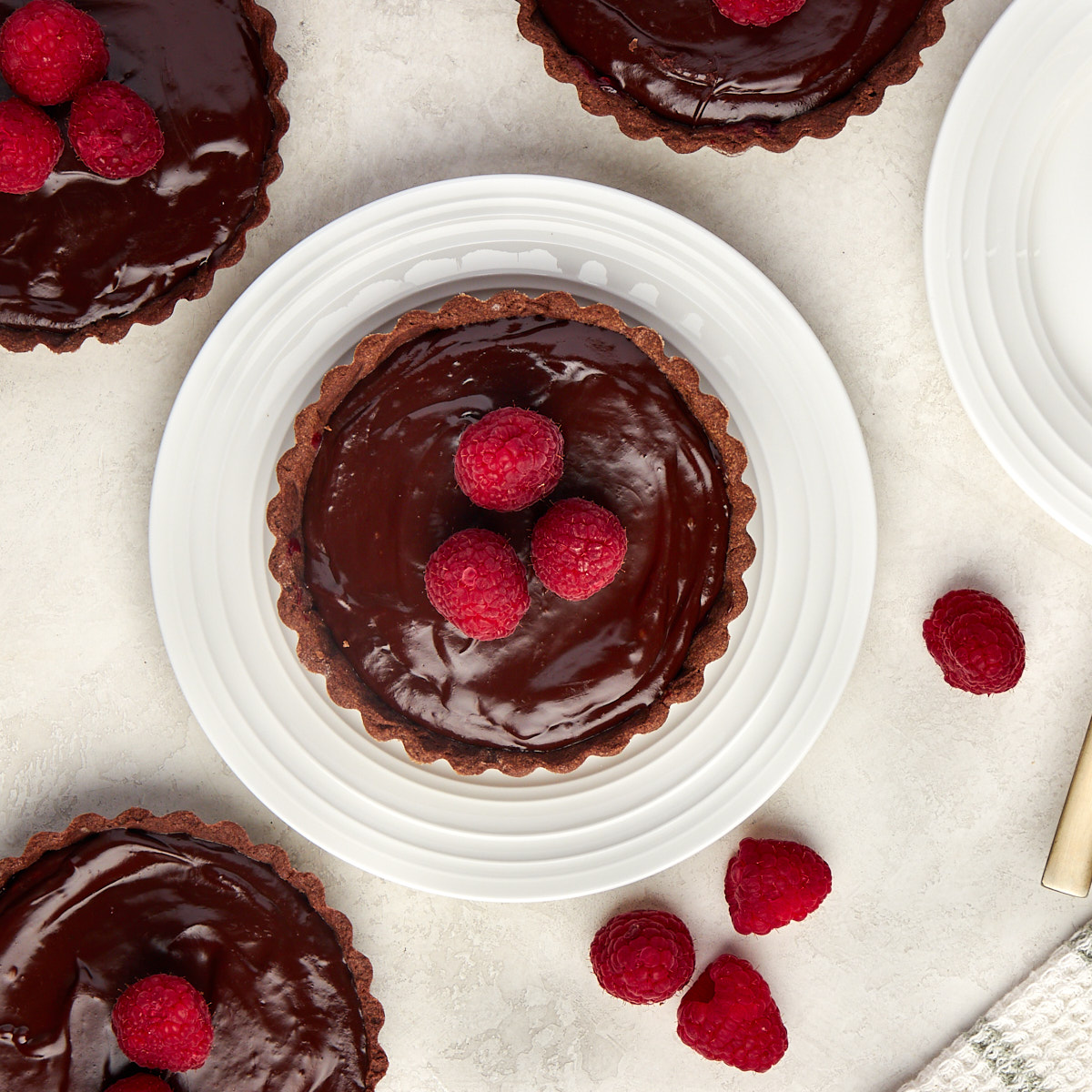 Dark Chocolate Raspberry Tart - Recipe photo by casualepicure