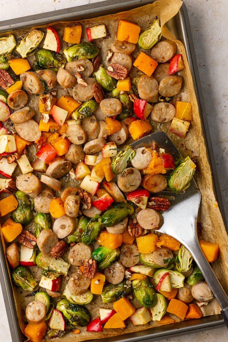 Easy Fall Sheet Pan Dinner - Recipe photo by healthdownsouth