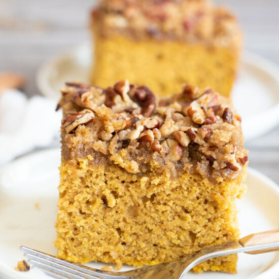 Gluten Free Pumpkin Coffee Cake - Recipe photo by Fearless Dining
