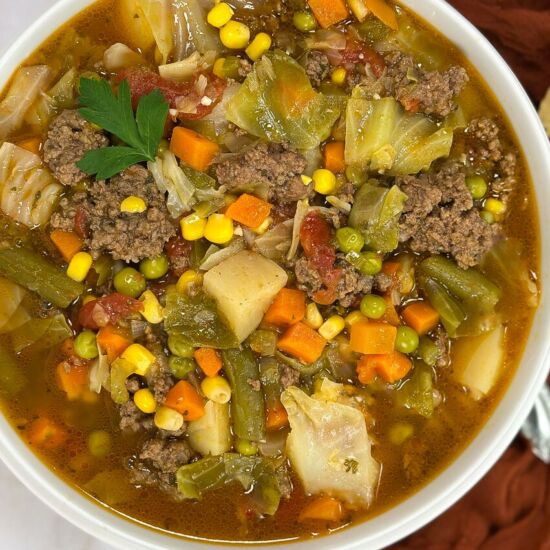 Ground Beef Vegetable Soup - Recipe photo by asprinklingofcayenne