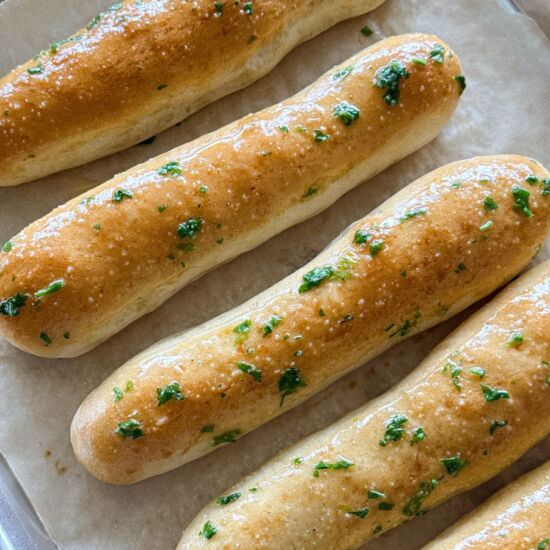 Homemade Buttery Garlic Breadsticks - Recipe photo by aflavorfulbite