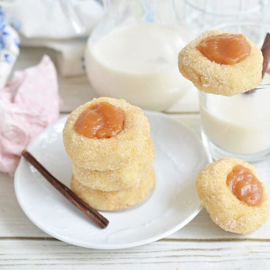 Caramel Apple Spice Thumbprints - Recipe photo by ThriftyJinxy