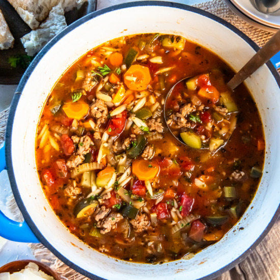 Italian Sausage and Zucchini Soup - Recipe photo by Valeries Kitchen