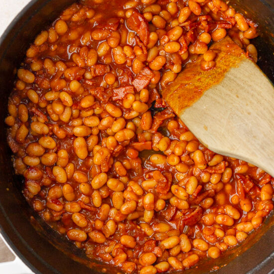 Dutch Oven Baked Beans - Recipe photo by healthdownsouth