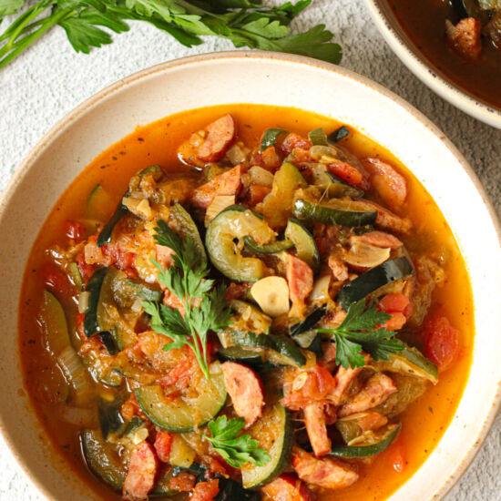One Pot Sausage and Zucchini Stew - Recipe photo by goodfooddiscoveries