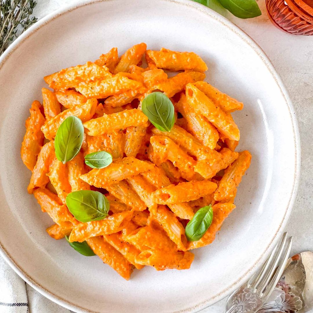 Roasted Red Pepper Pasta - Recipe photo by Low Histamine Kitchen