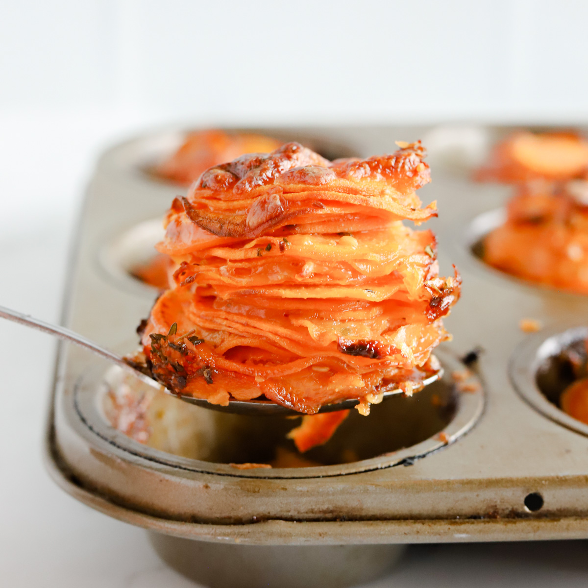Sweet Potato Stacks - Recipe photo by thedarlingapron