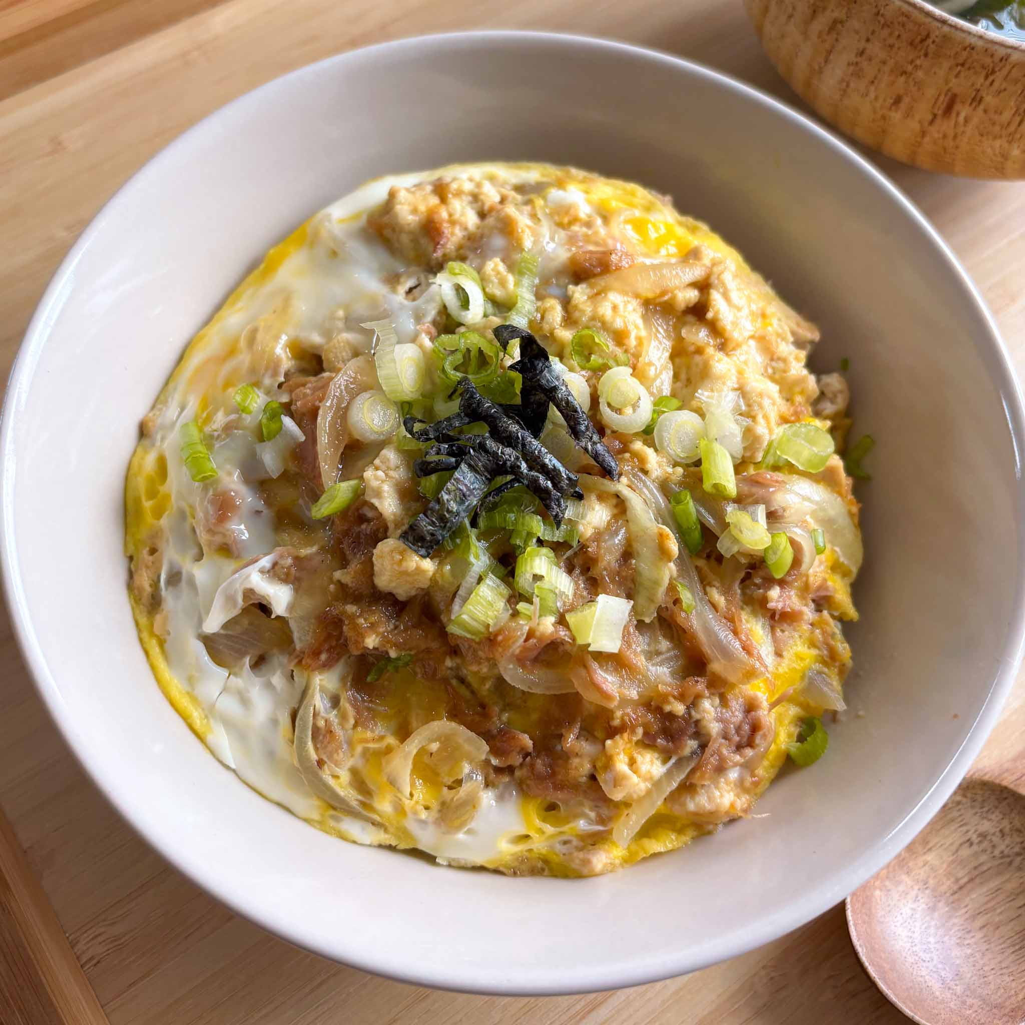 Tofu & Egg Donburi (Rice Bowl) - Recipe photo by givemeumami