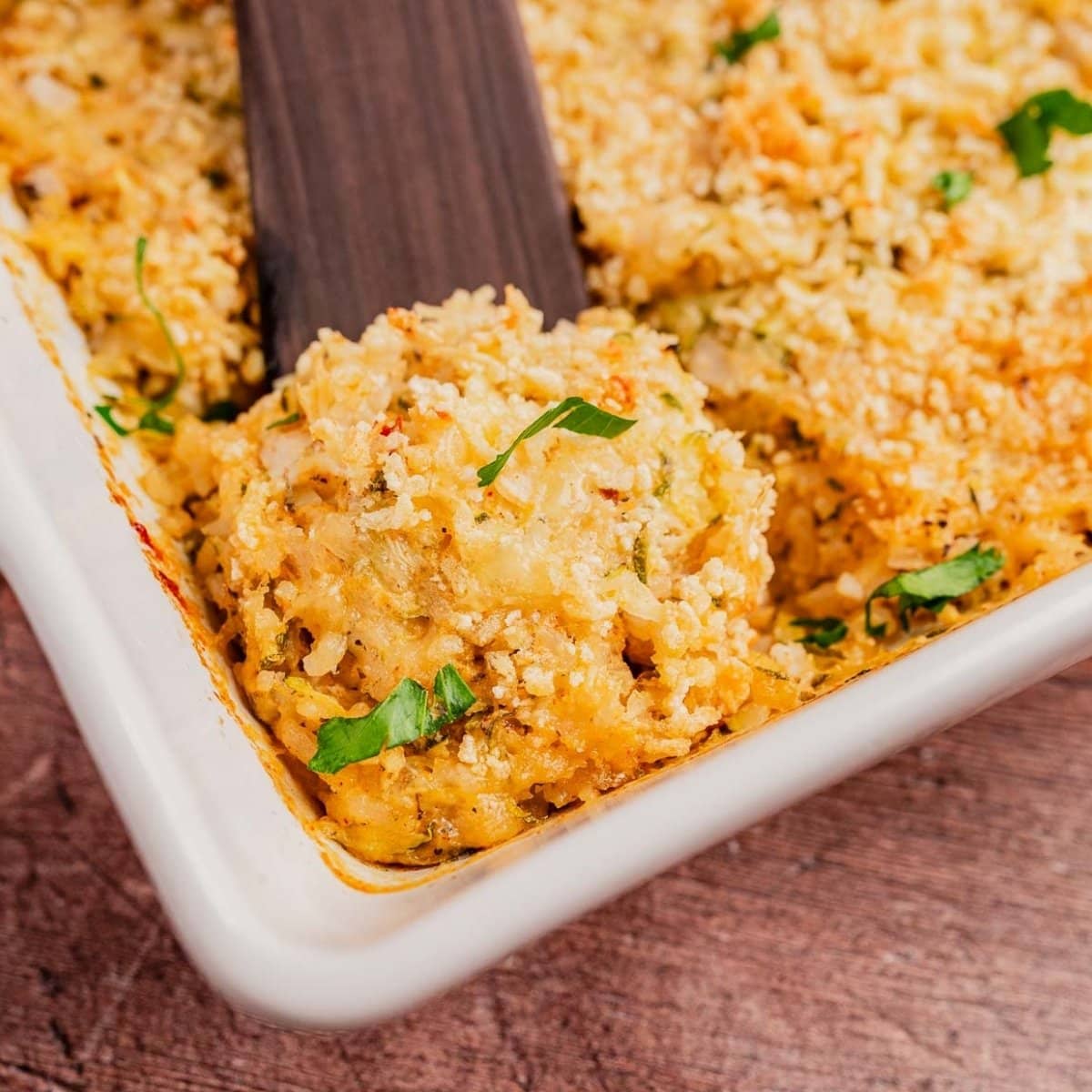 Comforting Zucchini Rice Casserole - Recipe photo by moon and spoon and yum.
