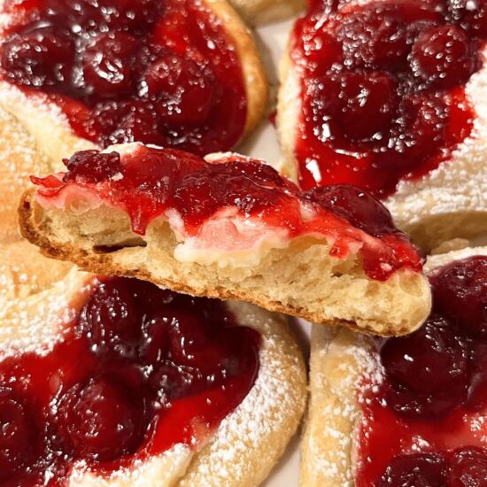 Sourdough Cherry Cheesecake Buns - Recipe photo by shakanranch