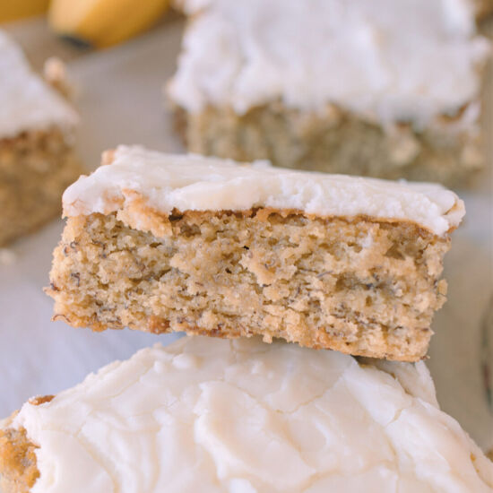 Frosted Banana Bread Bars - Recipe photo by simplytaralynn
