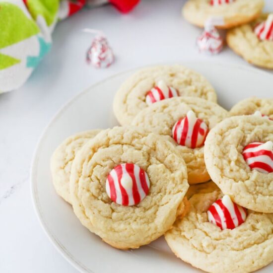Peppermint Kiss Sugar Cookies - Recipe photo by The Cookin Chicks