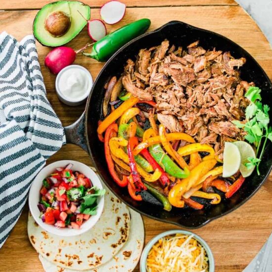 Pork Carnitas-Style Fajitas - Recipe photo by A Latin Flair