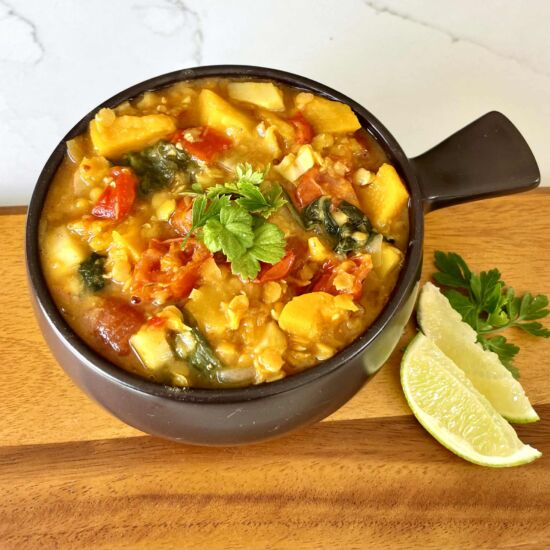 Red Lentil Winter Squash Curry - Recipe photo by MaximalistVegan