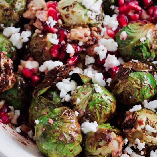 Air Fryer Brussel Sprouts with Feta - Recipe photo by ImmigrantsTable