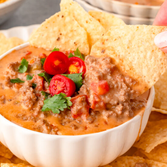 Beef Queso Dip - Recipe photo by NoMoreThan5