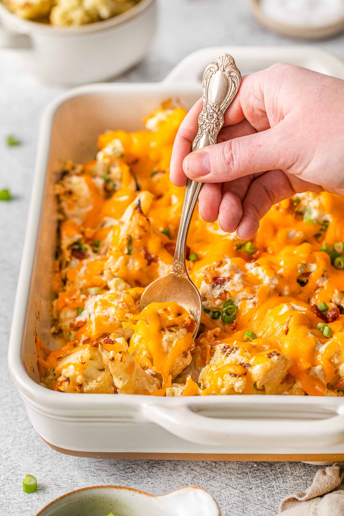 Cheesy Baked Cauliflower Casserole - Recipe photo by ToSimplyInspire