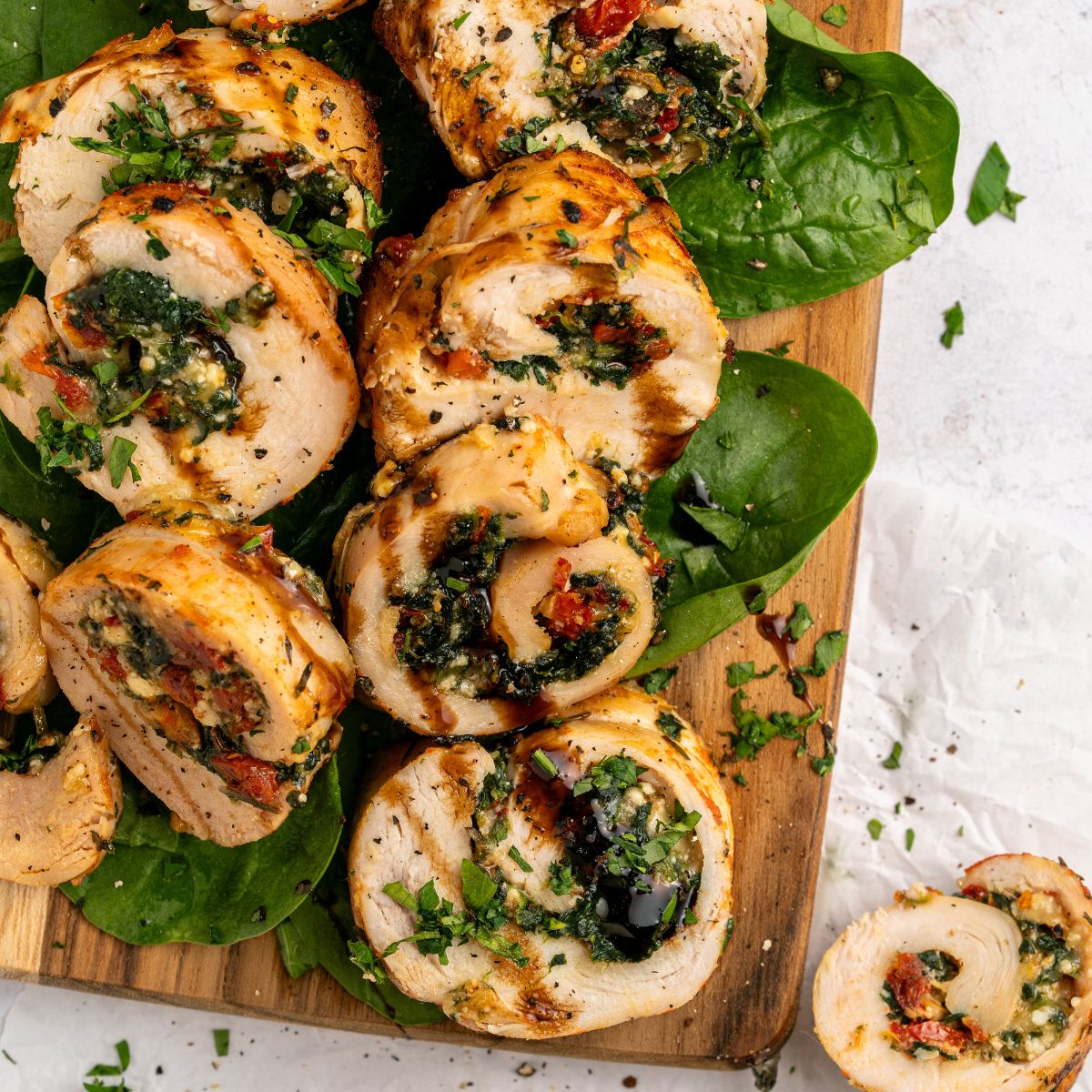 Chicken Roulade With Spinach (GF) - Recipe photo by asweetthyme