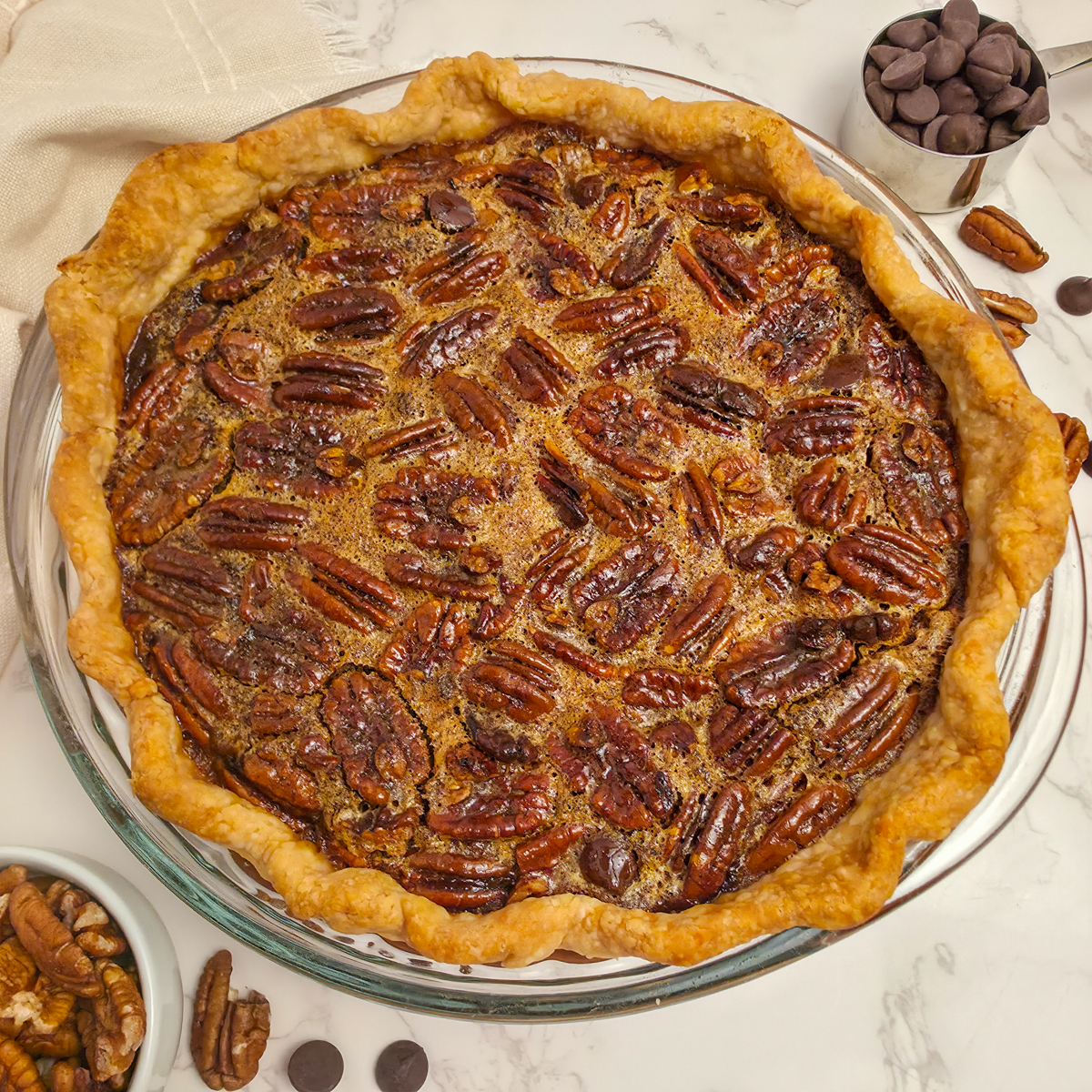 Chocolate Chip Pecan Pie - Recipe photo by simply scratch made