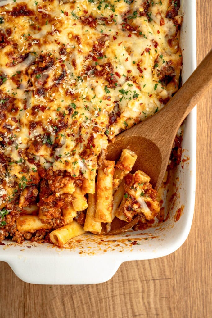 Creamy Baked Ziti - Recipe photo by The Cookin Chicks