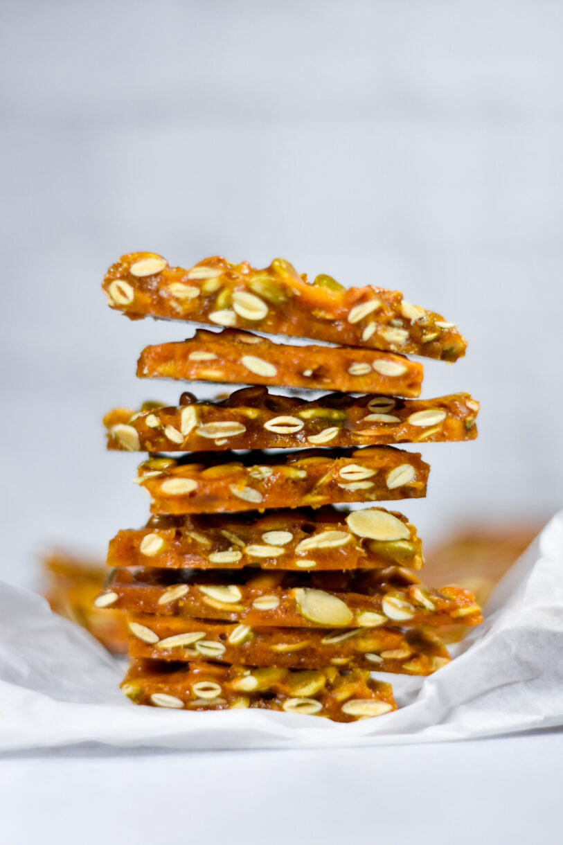 Pumpkin Seed Brittle - Recipe photo by bastecutfold