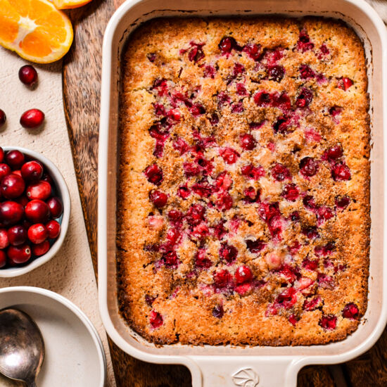 Cornmeal Orange Cranberry Cobbler - Recipe photo by Uncomplicatedchef