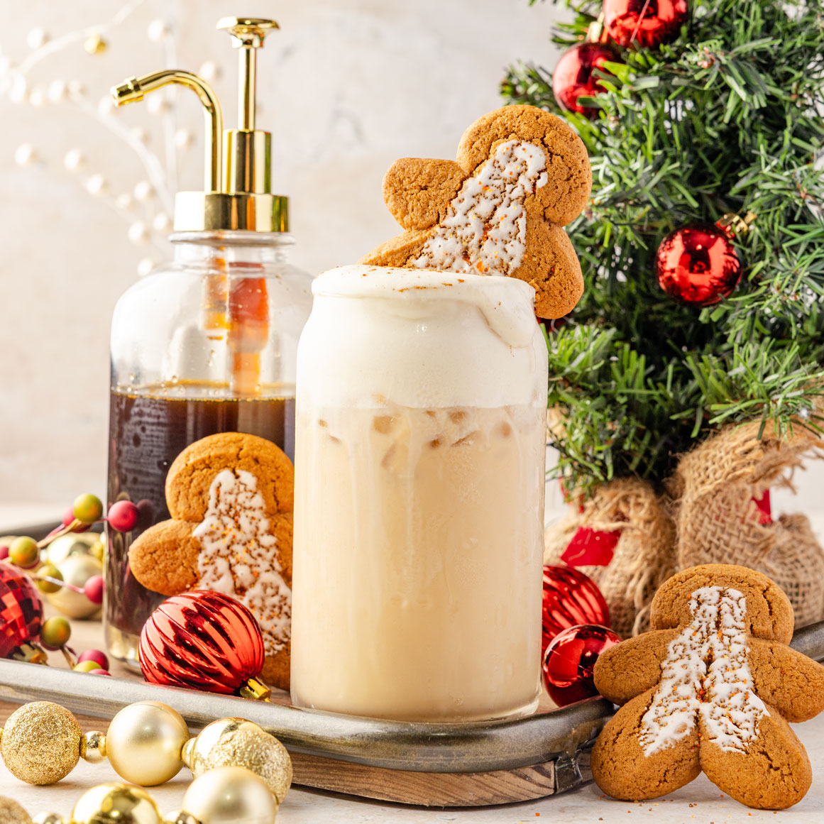 Iced Gingerbread Oatmilk Chai - Recipe photo by TheChaoticTable