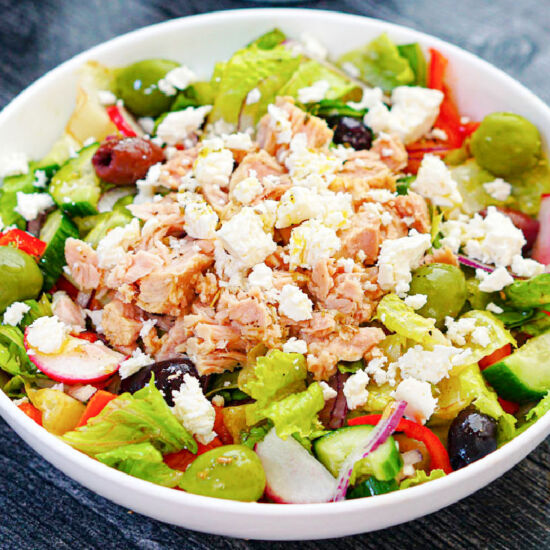 Easy Greek Tuna Salad (low carb) - Recipe photo by MyLifeCookbook