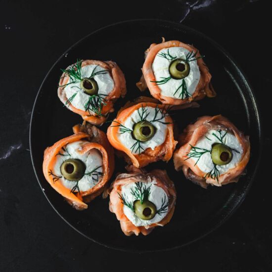 Halloween Smoked Salmon Canapes - Recipe photo by ImmigrantsTable