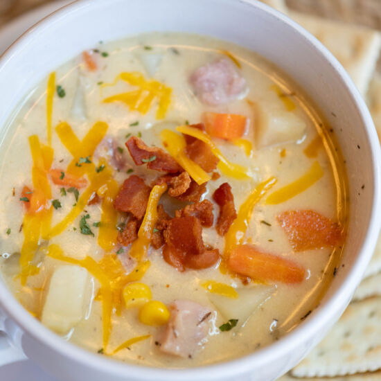 Ham Potato and Corn Chowder - Recipe photo by learneditfrommymom.com