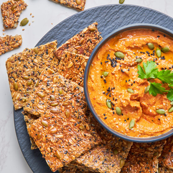 Sourdough Protein Crackers - Recipe photo by ForThePleasureOfEating