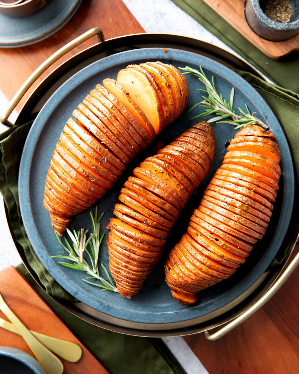 Hasselback Sweet Potatoes Recipe - Recipe photo by beamingbaker