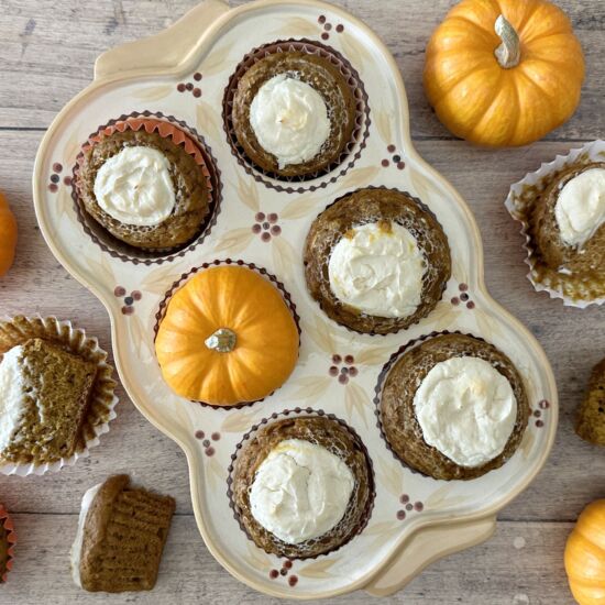 Healthy Pumpkin Cream Cheese Muffins - Recipe photo by Healthy Foodie Girl
